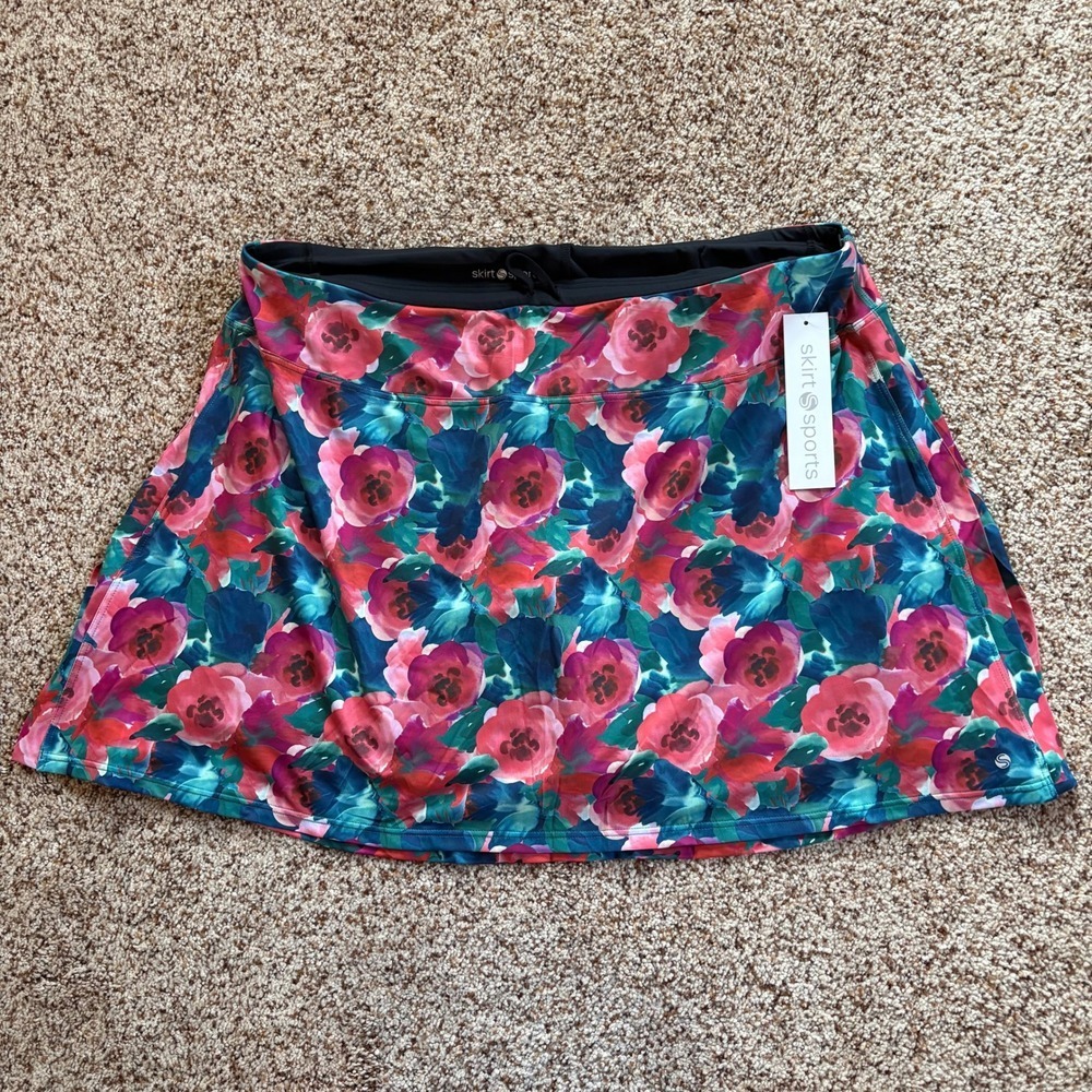 Nwt Skirt Sports Gym Girl Ultra Skort 2x Poppy Floral Athletic Workout Pocket